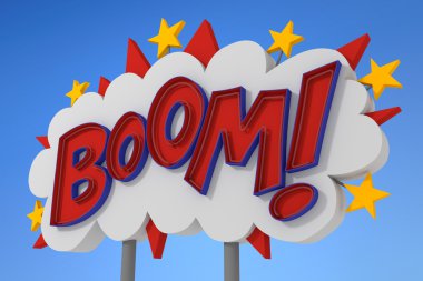 Boom! Ses efekti Neon tabela