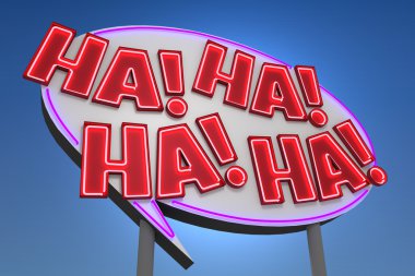 Ha! Ha! Ha! Ha! Ses efekti Neon tabela