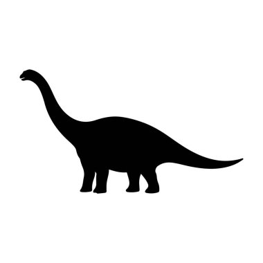 Bir dinozorun silueti belirgin bir şekilde beyaz bir arkaplana karşı sergileniyor, hayal gücünü yakalayan ve yaratıcılığa ilham veren çarpıcı bir görsel etki yaratıyor..