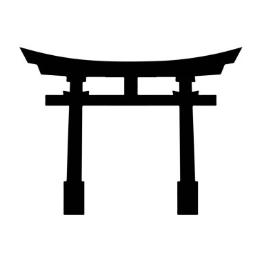 Geleneksel Japon Torii Kapısı 'nın çarpıcı bir silueti. İkonik tasarımı ve dingin varlığını doğal ortamında sergiliyor. Seyahat, kültür ve macera için mükemmel..