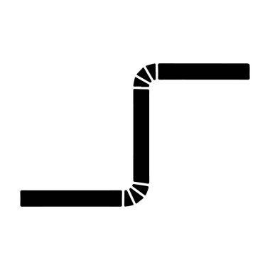 Temiz beyaz arkaplanda parlak bir siyah grafik tasarım öğesi, herhangi bir ticari veya sanatsal projeye biraz modernlik ve karmaşıklık katan eşsiz bir siluet içeriyor..