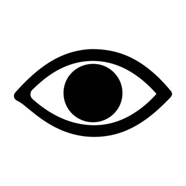 Basit ve modern bir tasarımda insan gözünün stilize edilmiş bir tasviri, siluet şeklinde sunuluyor, farkındalık ve dikkat hissi veriyor..