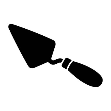 Bir malanın silueti, bir inşaat işçisinin inşaat ve mimari projeleri için temel aracını temsil eden temiz beyaz bir arkaplan karşısında gösterilir..