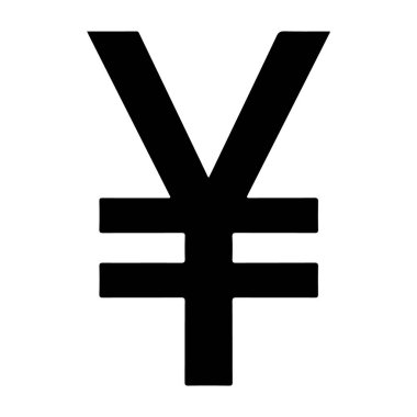 Görüntü, genellikle finansal ve ticari işlemleri temsil etmek için kullanılan ve tasarıma derinlik katan büyük bir siyah yen sembolü içerir..