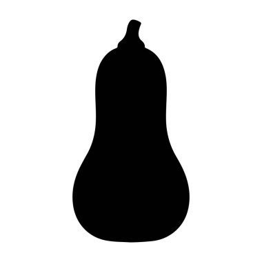 Bir armut silueti, temiz beyaz bir arka plana karşı, ticari kullanım için ideal tasarımlar, çizimler ve pazarlama materyalleri, basit ama zarif bir form sergiliyor.
