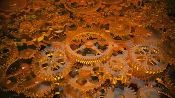 Dişli mekanizmalı Amber arkaplanı