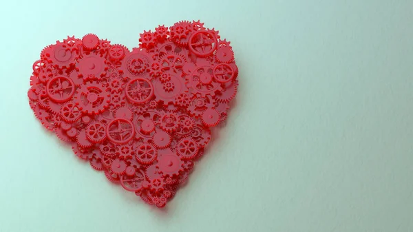 Çarklı Kırmızı Kalp Arkaplanı