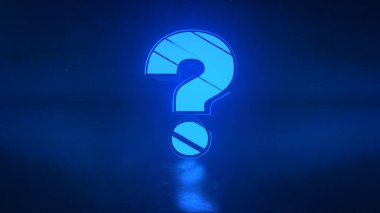 Parlak Mavi Soru İşareti Arkaplanı