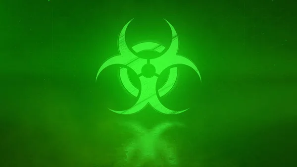 Parlak Yeşil Biyolojik Tehlike Arkaplanı