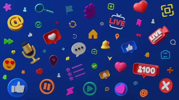 Sosyal Medya Elementleri Arkaplanı