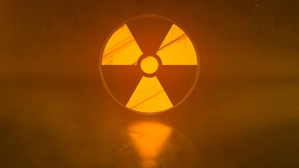 Sarı parıltılı radyoaktif işaret arkaplanı