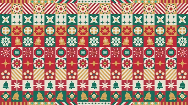 Renkli Noel Geometrik Arkaplanı