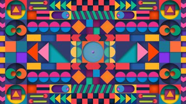  Şekil Soyut Renkli Geometrik Arkaplan