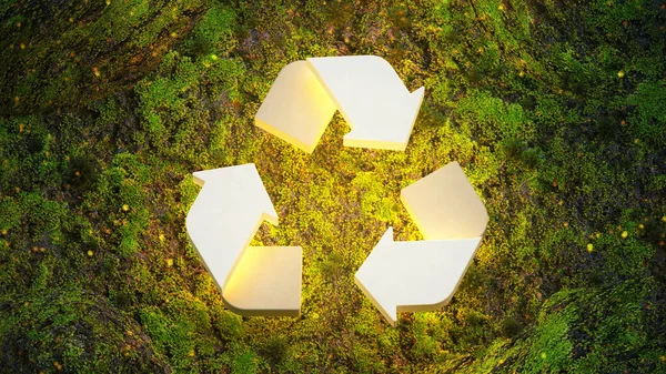 Parlak Geri Dönüşüm İşareti Arkaplanı