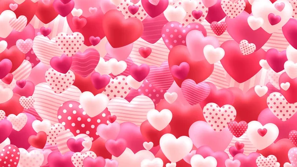 Red Pink Hearts Background