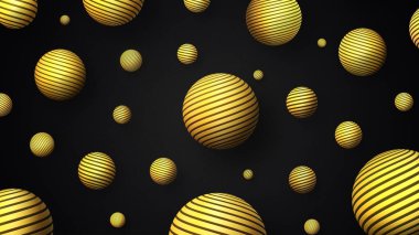 Sarı Küreler ve Siyah Arkaplan