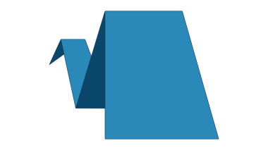 Origami metin sahibi pankartı