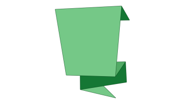 Origami metin sahibi pankartı