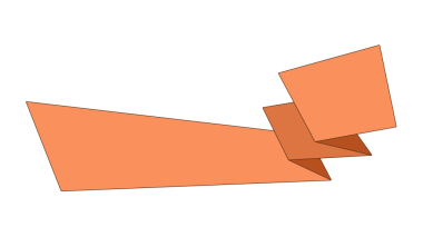 Origami metin sahibi pankartı