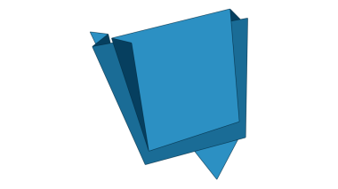 Origami metin sahibi pankartı