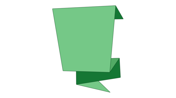 Origami metin sahibi pankartı