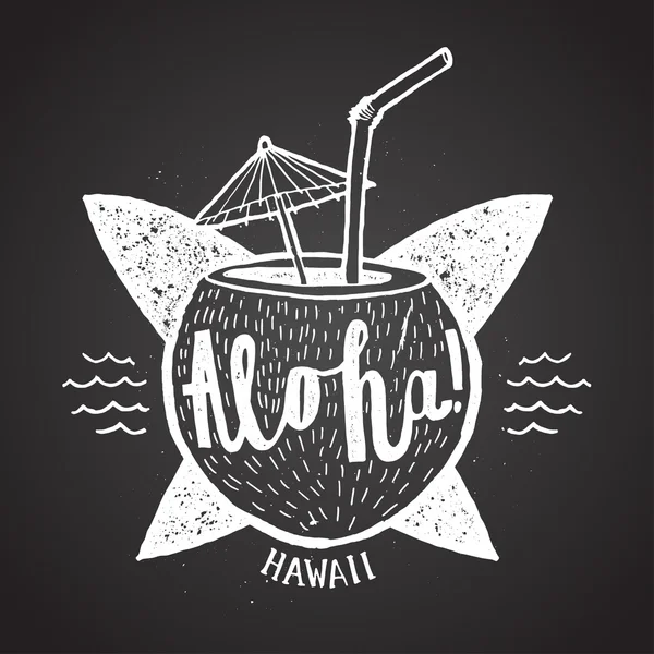 Aloha signo de surf — Vector de stock