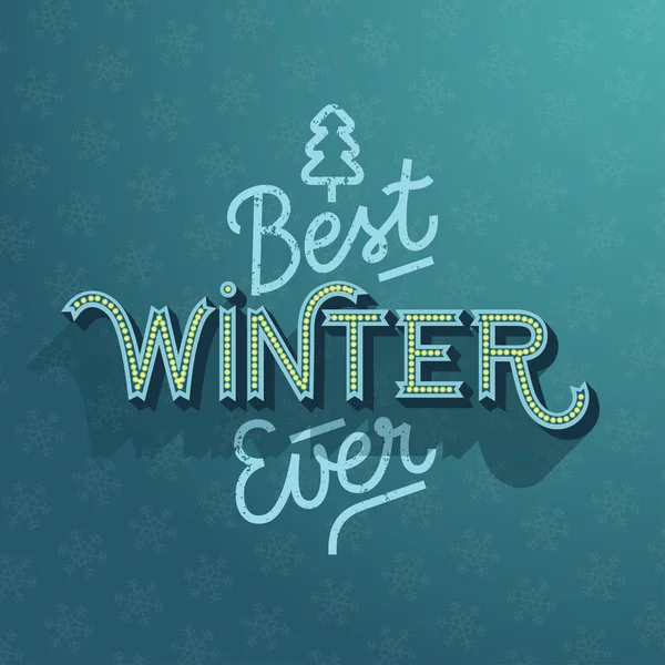 La mejor tarjeta de felicitación de invierno — Archivo Imágenes Vectoriales