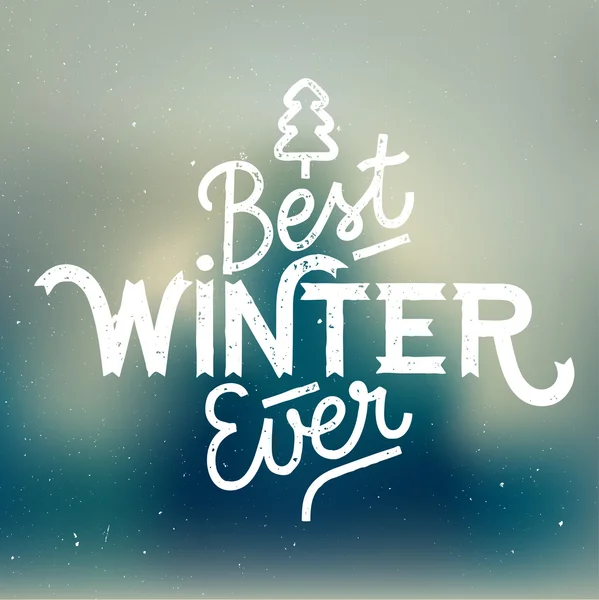 La mejor tarjeta de felicitación de invierno — Archivo Imágenes Vectoriales