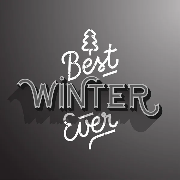 La mejor tarjeta de invierno — Archivo Imágenes Vectoriales