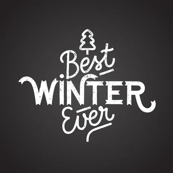 El mejor texto de invierno nunca — Archivo Imágenes Vectoriales