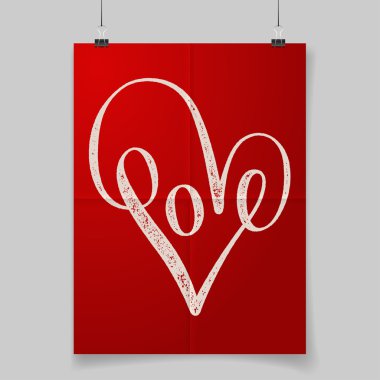 Aşk doodle kalp işareti