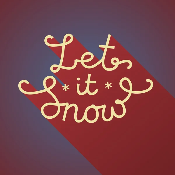 Deixe-o nevar letras estilo antigo —  Vetores de Stock