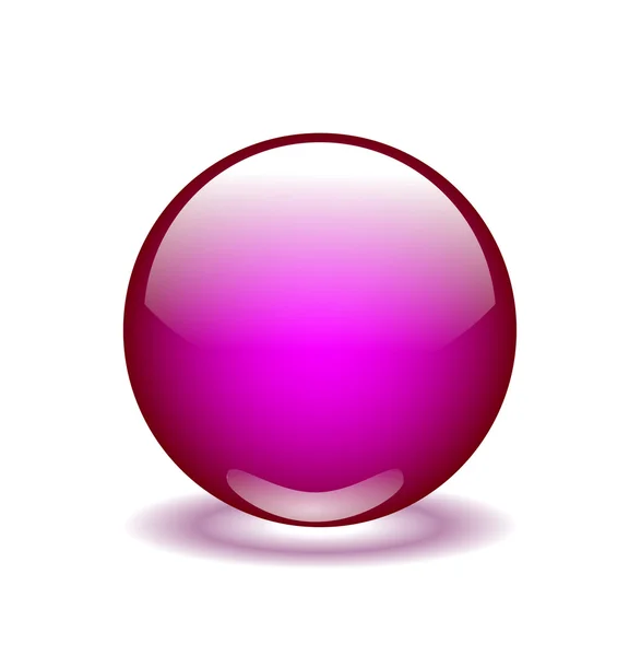 Pink glossy sphere — Stock Vector