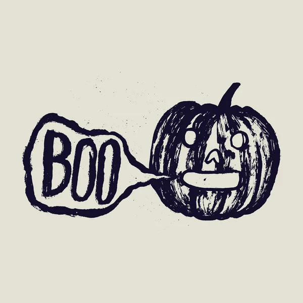 Halloween doodle pompoen — Stockvector