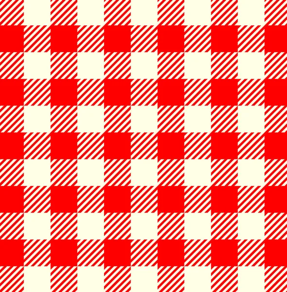 Red white tablecloth pattern — Stock Vector