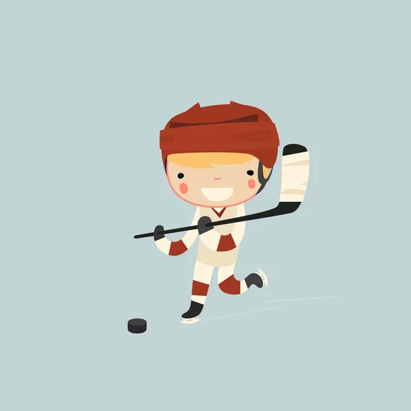 Chłopiec Hokej — Wektor stockowy