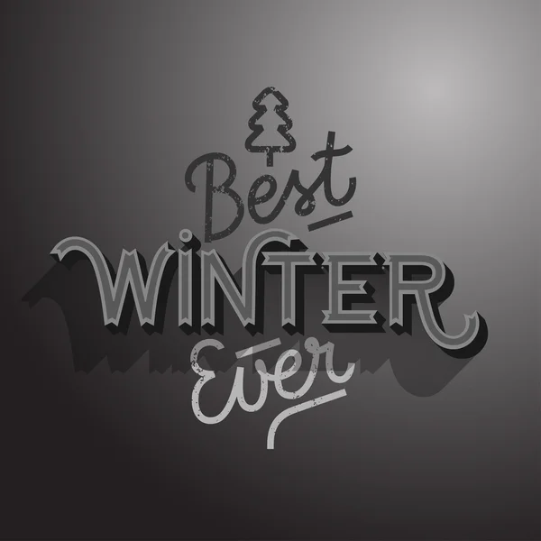 Mejor invierno nunca valentine — Archivo Imágenes Vectoriales