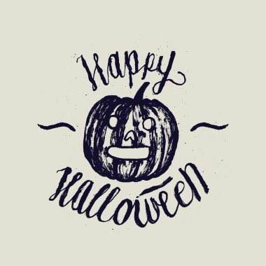 Mutlu Cadılar Bayramı hat oturum kabak ile