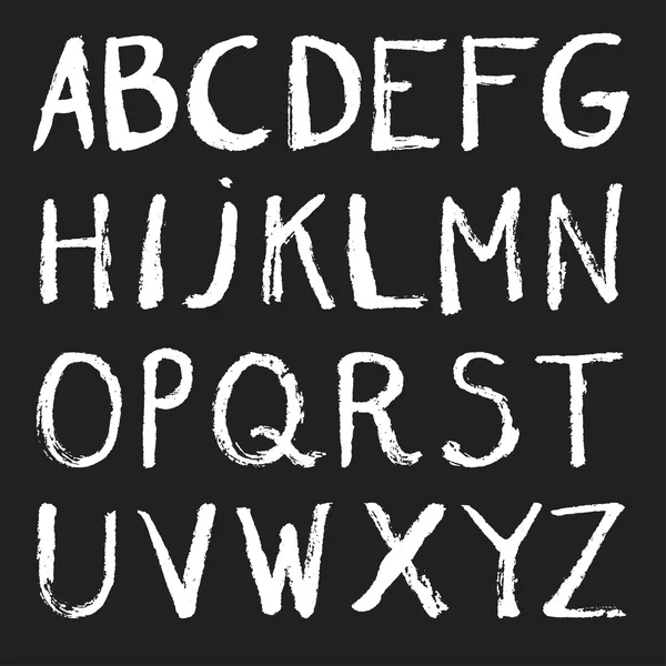 Handwritten brush alphabet — Stock Vector