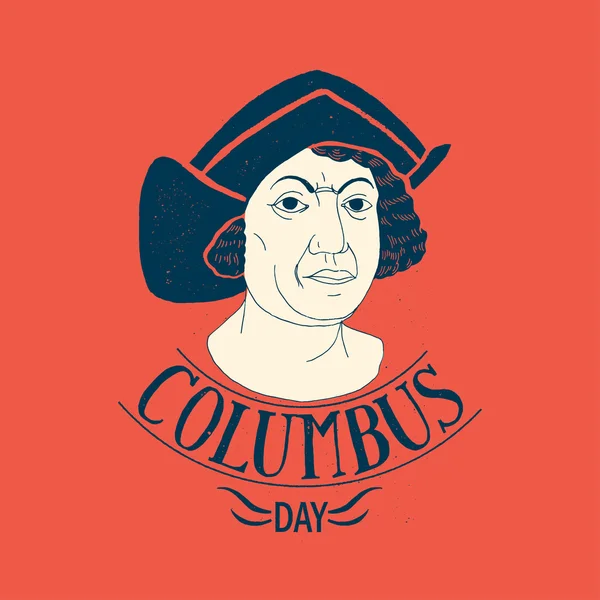Kolumbus-Tagesschrift — Stockvektor