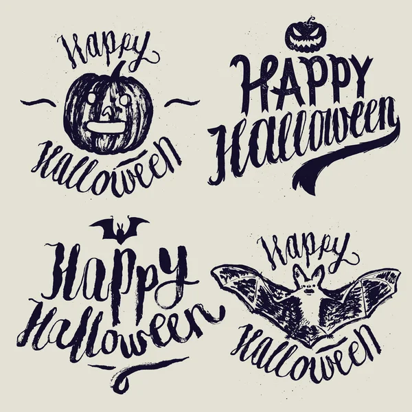 Halloween kaligrafia etykiety — Wektor stockowy