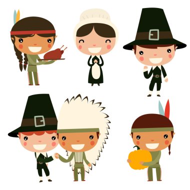 Şükran günü sevimli çocuklar