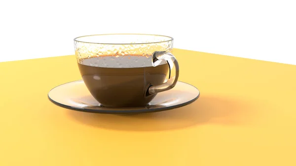 Еспресо Кава Скляній Чашці — стокове фото