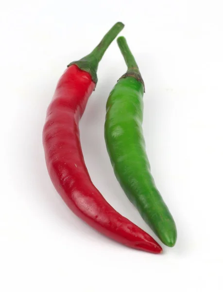 Peperoni Peperoncino Sfondo Bianco — Foto Stock