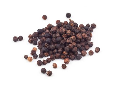 Beyaz arkaplanda siyah biber