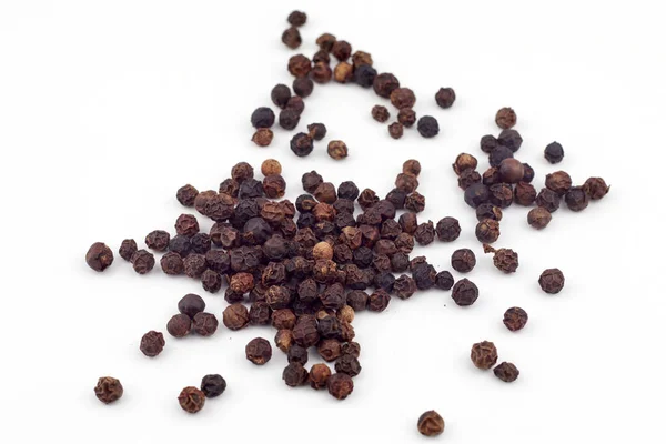 Black Pepper White Background — Stock Photo, Image