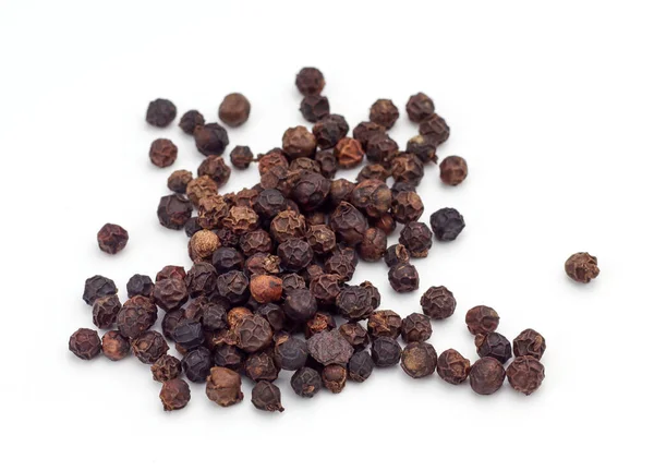 Black Pepper White Background — Stock Photo, Image