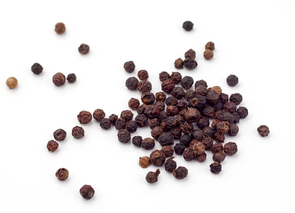 Black Pepper White Background — Stock Photo, Image