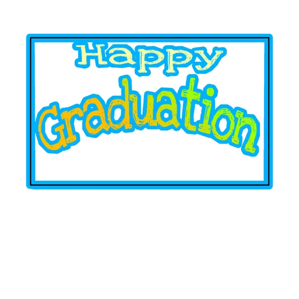 Happy Graduation Vector Lettering Bright Colored Letters — Stock Vector