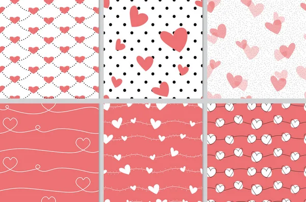 Kırmızı mercan arkaplan koleksiyonunda alentine kalp pürüzsüz desen